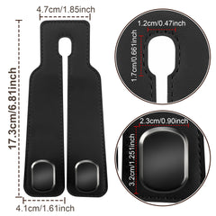 Amelity headrest hook bent for universal fit to car seats.