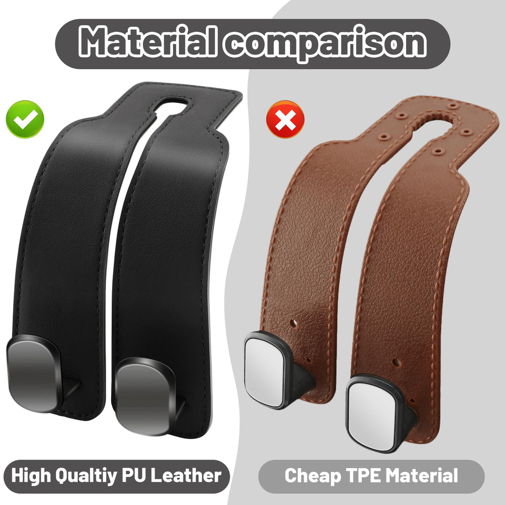 Amelity leather car hook with strong load-bearing construction.