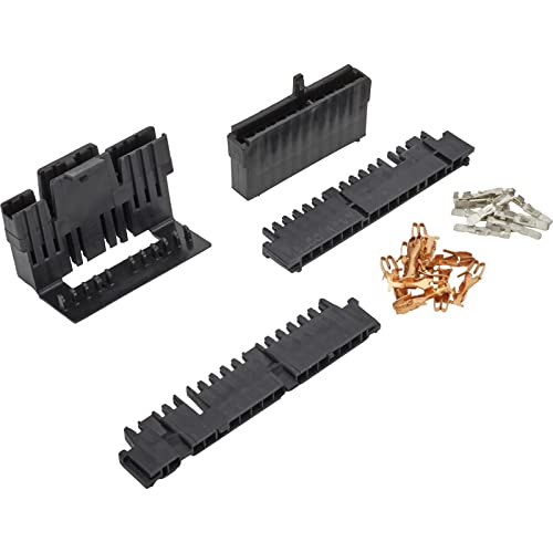 American Autowire 500428 connectors close-up showing 3-7/8 and 4-1/4 inch terminals.