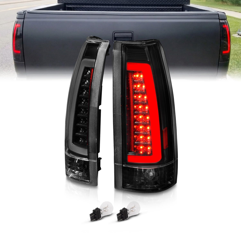 AmeriLite CK tail light driver side with LED tube for improved night visibility