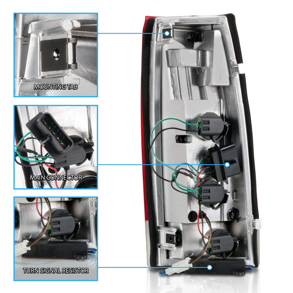 AmeriLite tail light installed on 1988-1999 Chevy GMC C/K for direct replacement