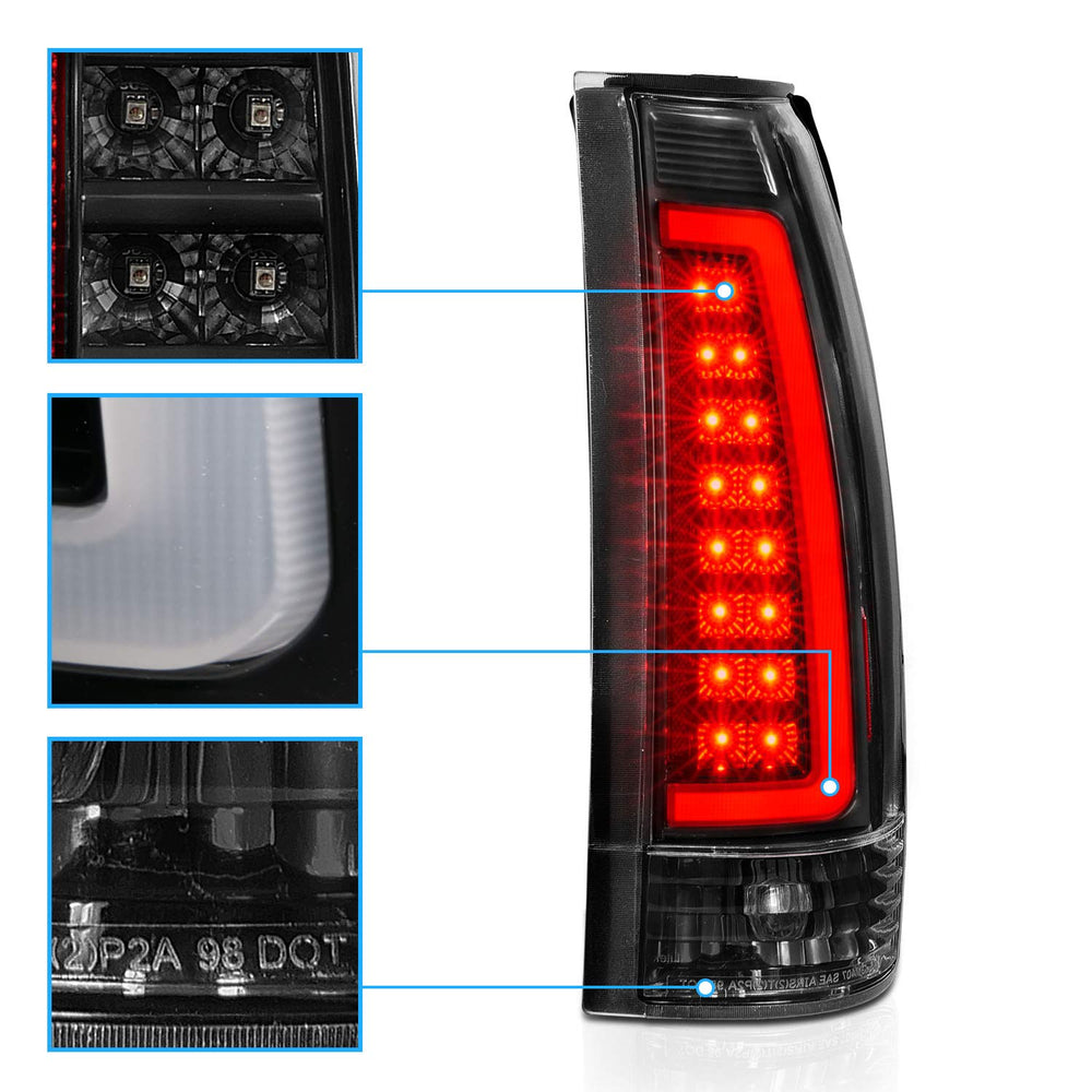 AmeriLite matte-black housing tail light for a rugged, modern look.