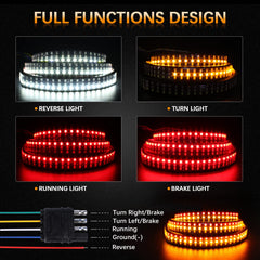 AMEXMART tailgate light bar triple-row brightness improves recognition