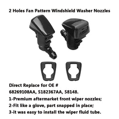 AMFRNE Durango wiper nozzle right side delivers even spray across the windshield.