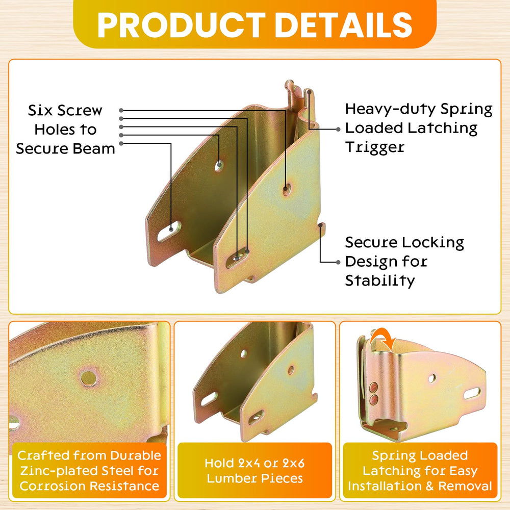AMGSH zinc-coated end socket securing 2x6 lumber in trailer.