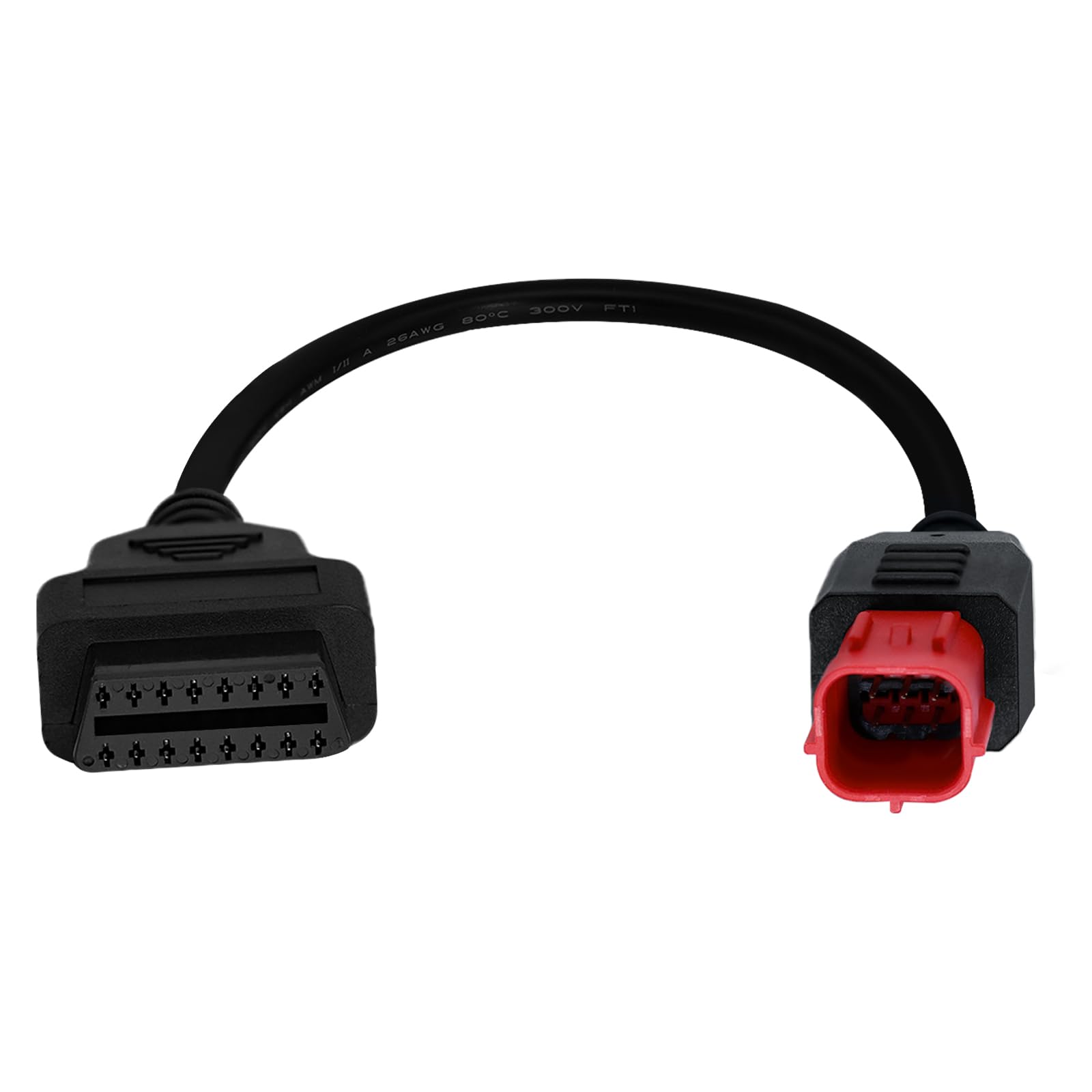 AMHTDOL OBD2 adapter cable compact design fits in toolkits.