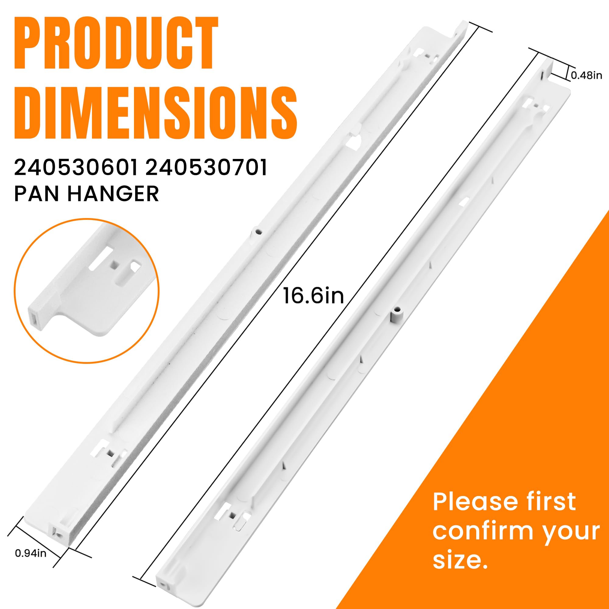 AMI PARTS right pan hanger 240530701 supports reliable drawer function