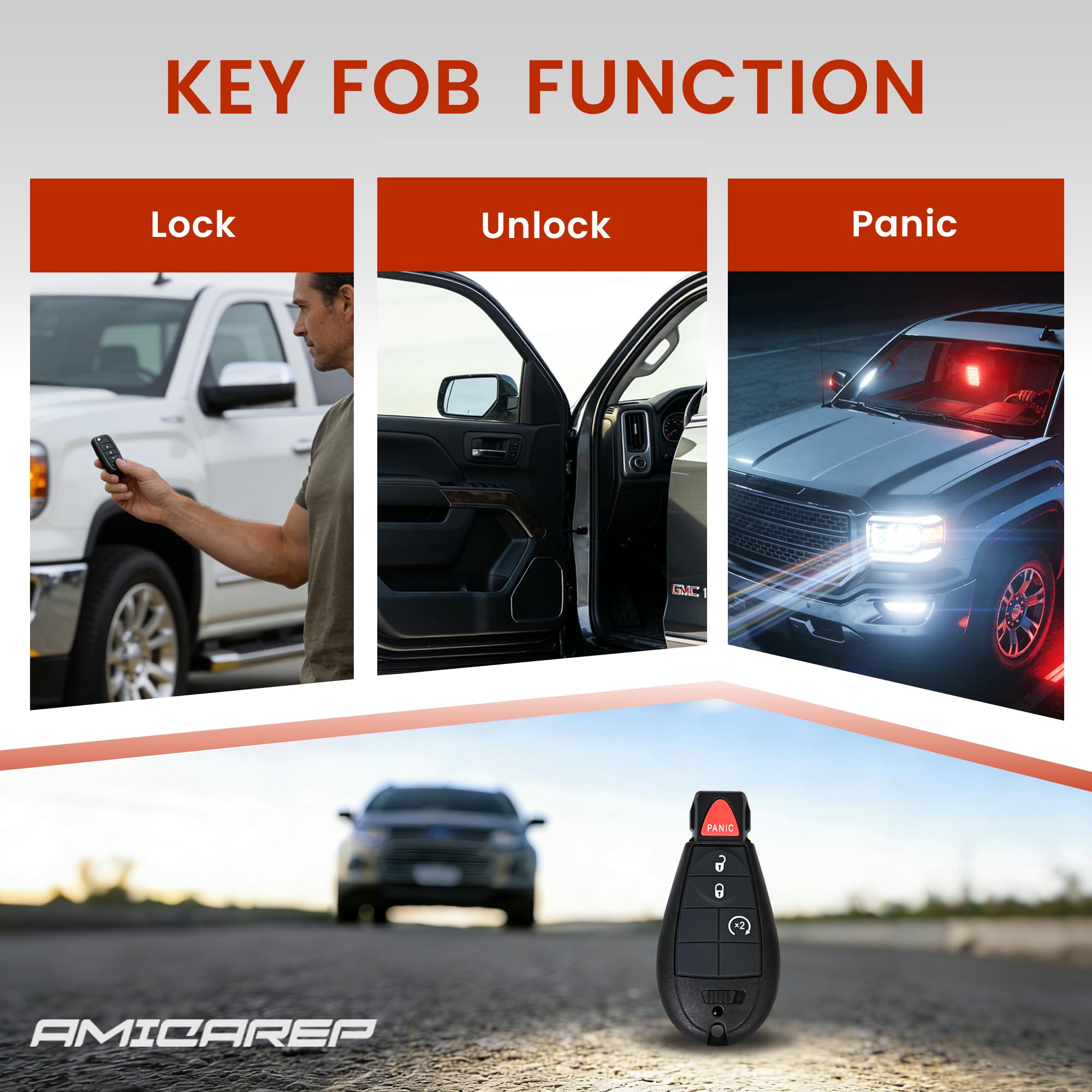AMICAREP key fob replacement requires cutting and programming at a locksmith