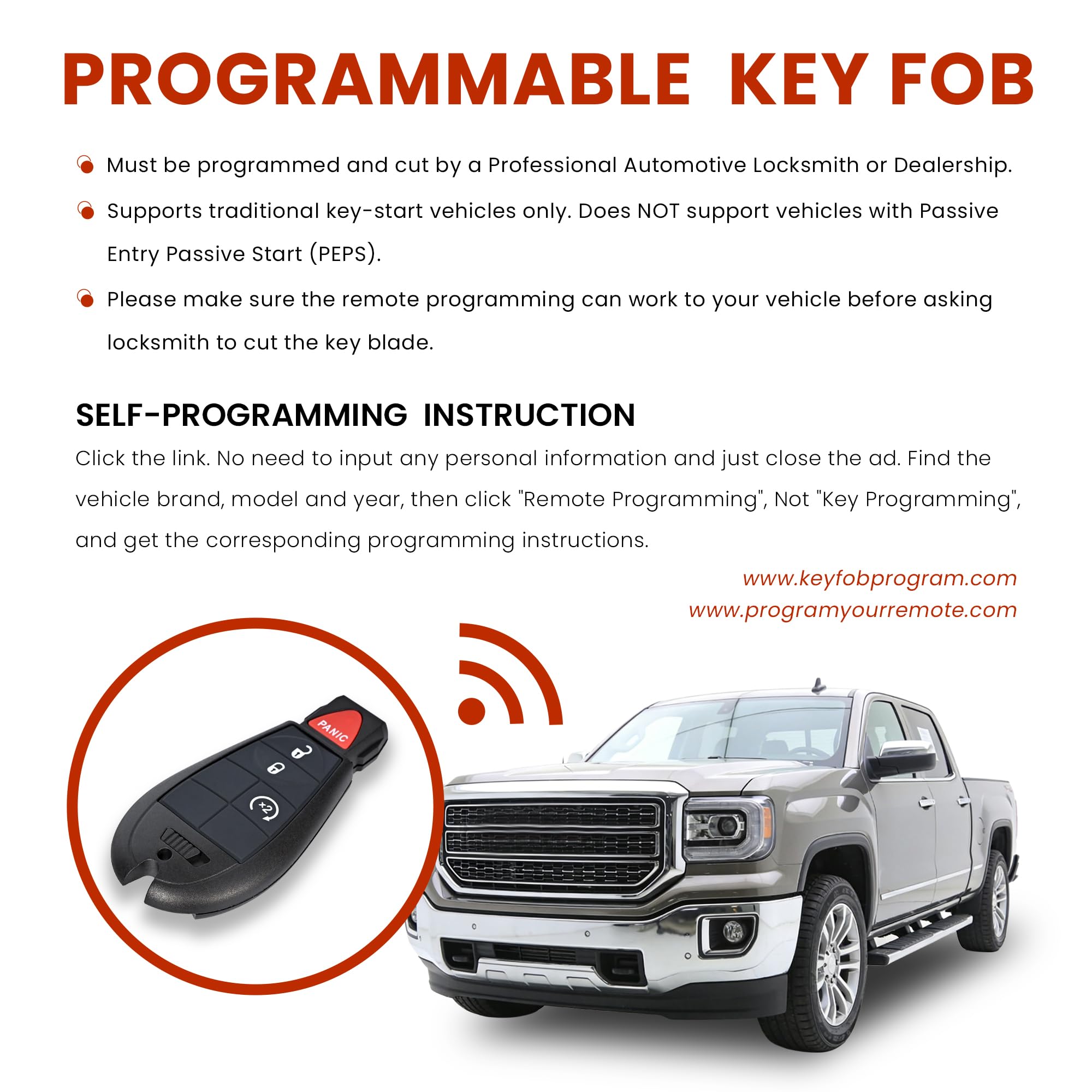 AMICAREP remote finds your car with a red locating button