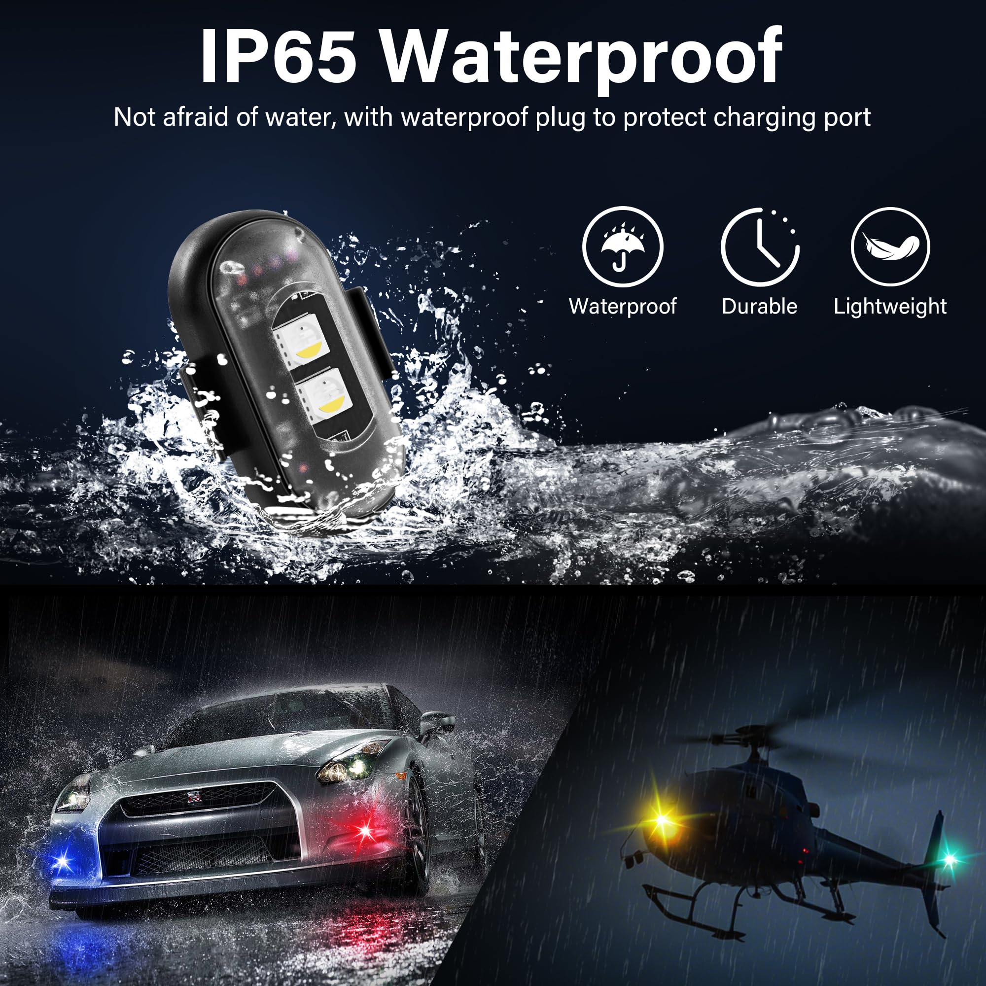Amiline 8-color LED strobe for vibrant mood options