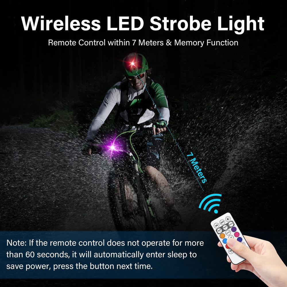 Amiline remote-memory LED strobe remembers last color and mode