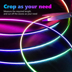 AMKI smart app control lets you explore sixteen million colors for mood lighting.