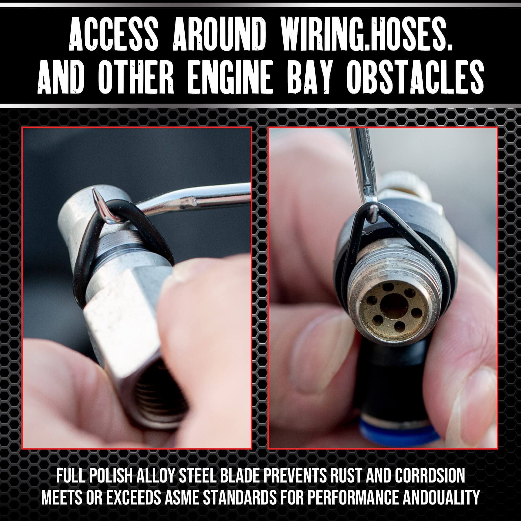 AMM hose pick reaches hose ends and O-rings effortlessly