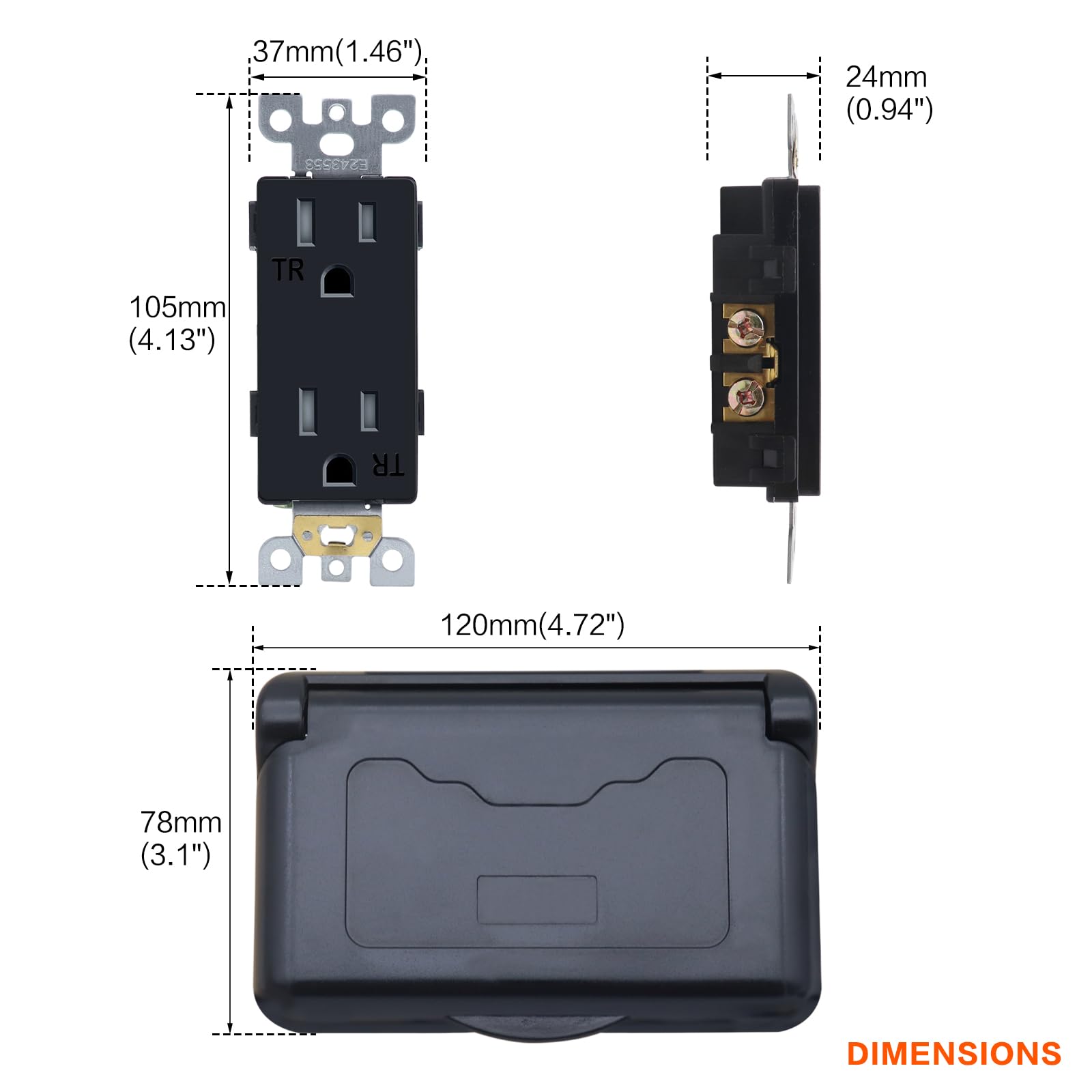 AMOMD break-off tabs enable quick 2-circuit configuration for flexible power.