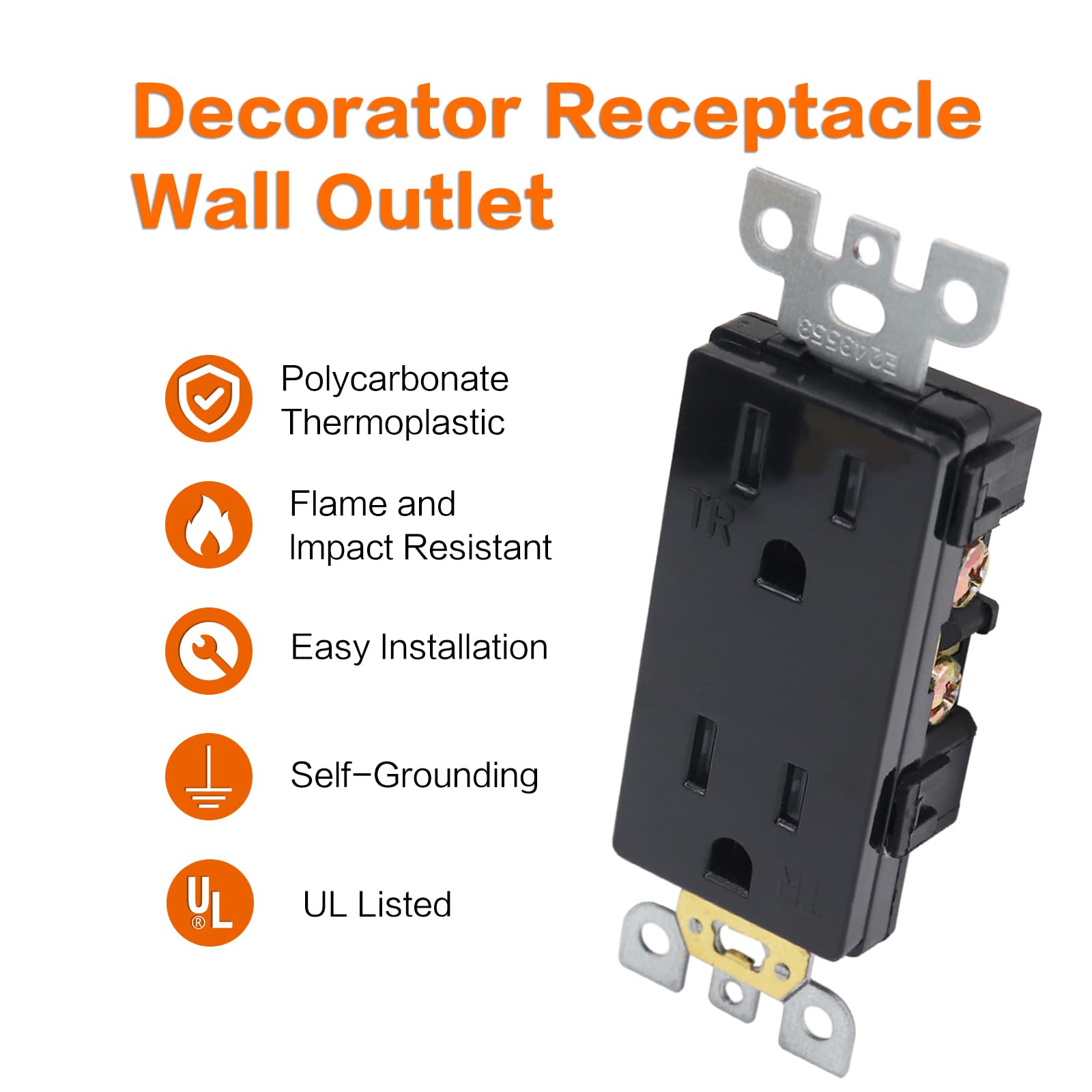 AMOMD outdoor socket with waterproof cover offers easy access for large plugs.