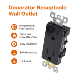 AMOMD outdoor socket with waterproof cover offers easy access for large plugs.