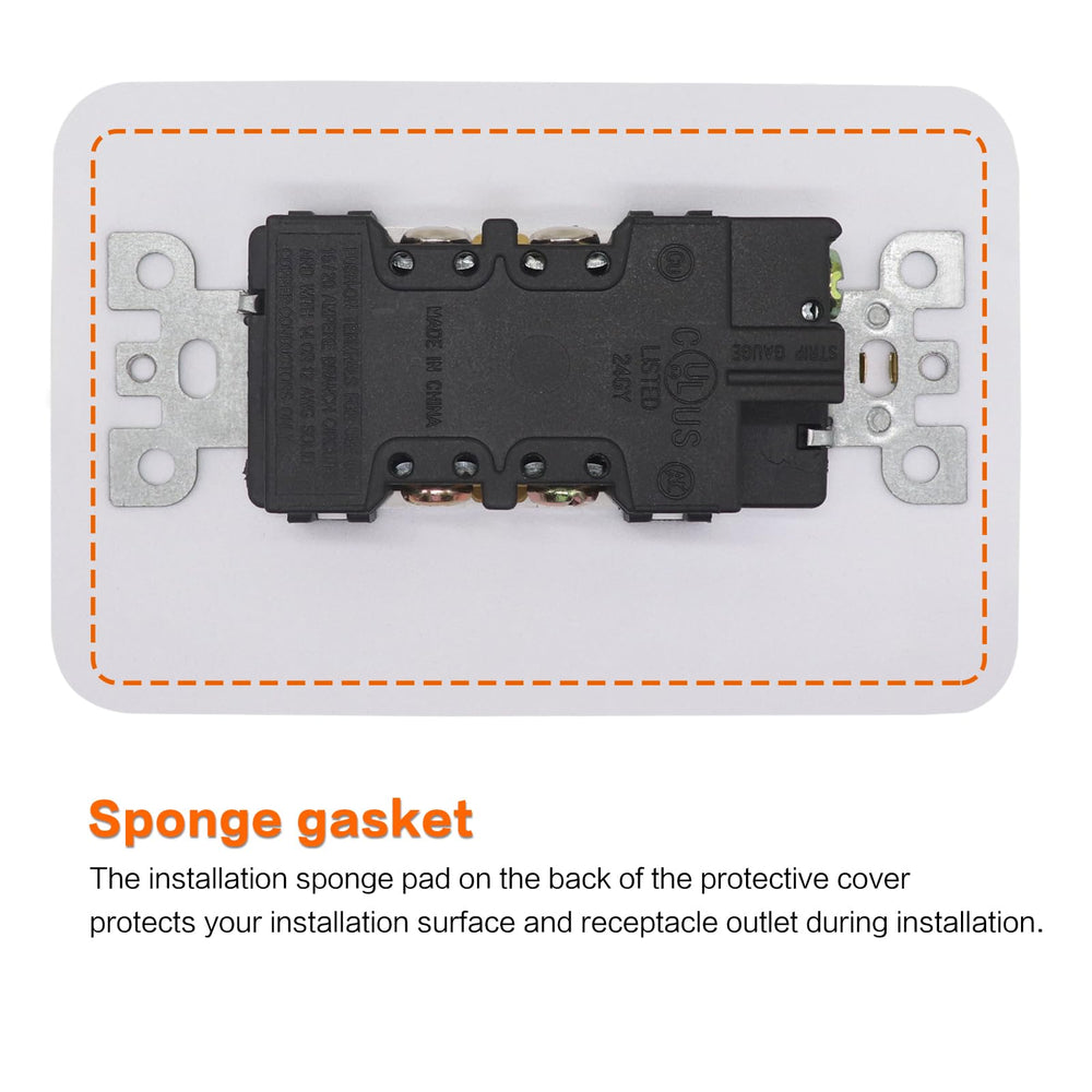 AMOMD Weatherproof RV outlet back sponge pad for protected installation surface.