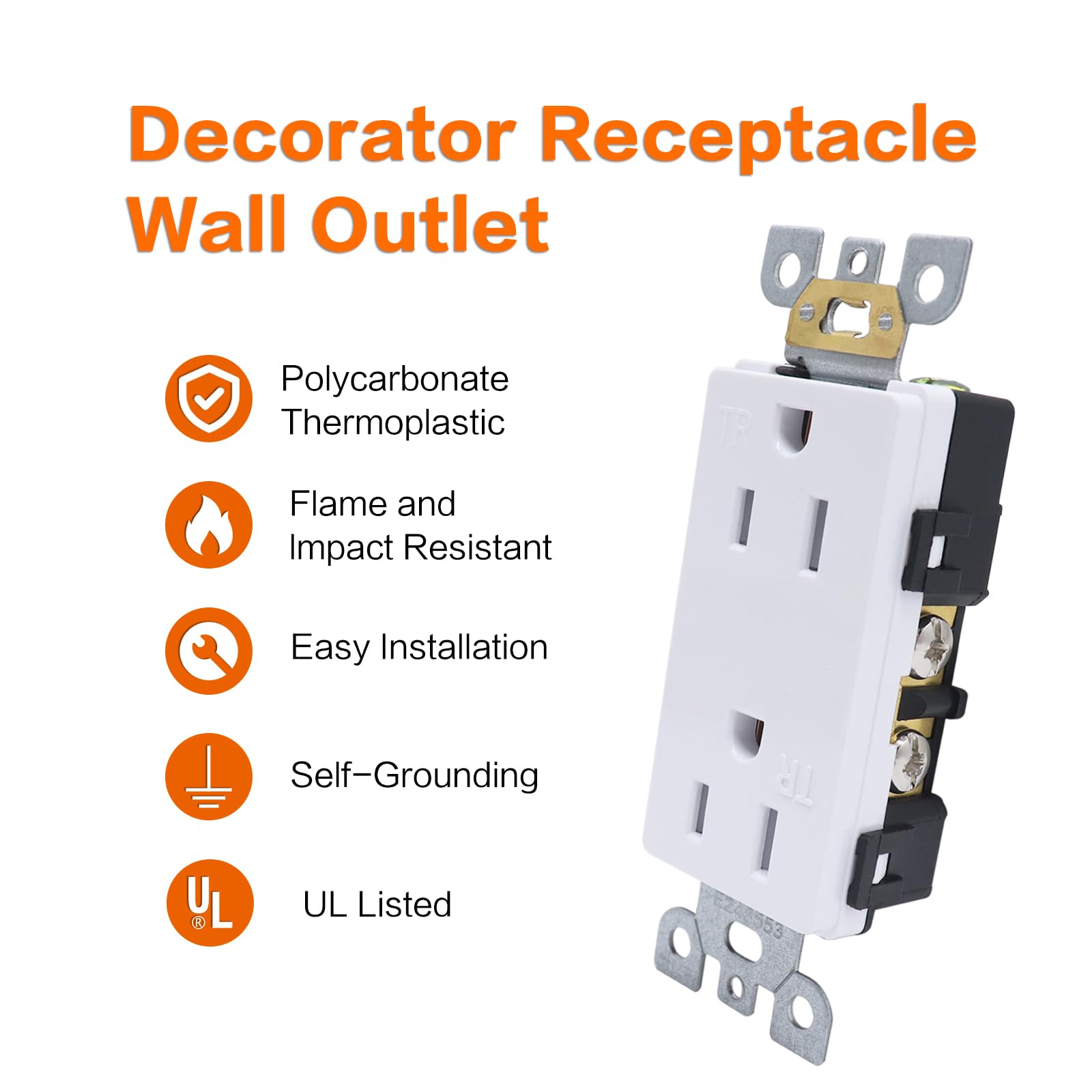AMOMD Weatherproof RV outlet side wiring demonstrates easy connection options.