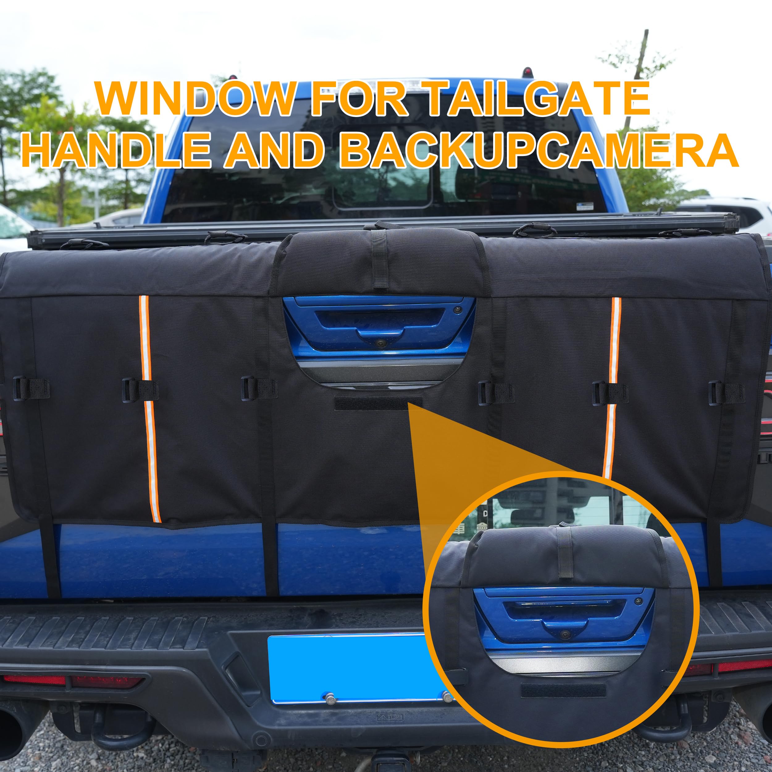 Amooca bicycle-loading setup shows secure spacing for up to five bikes on a single tailgate.