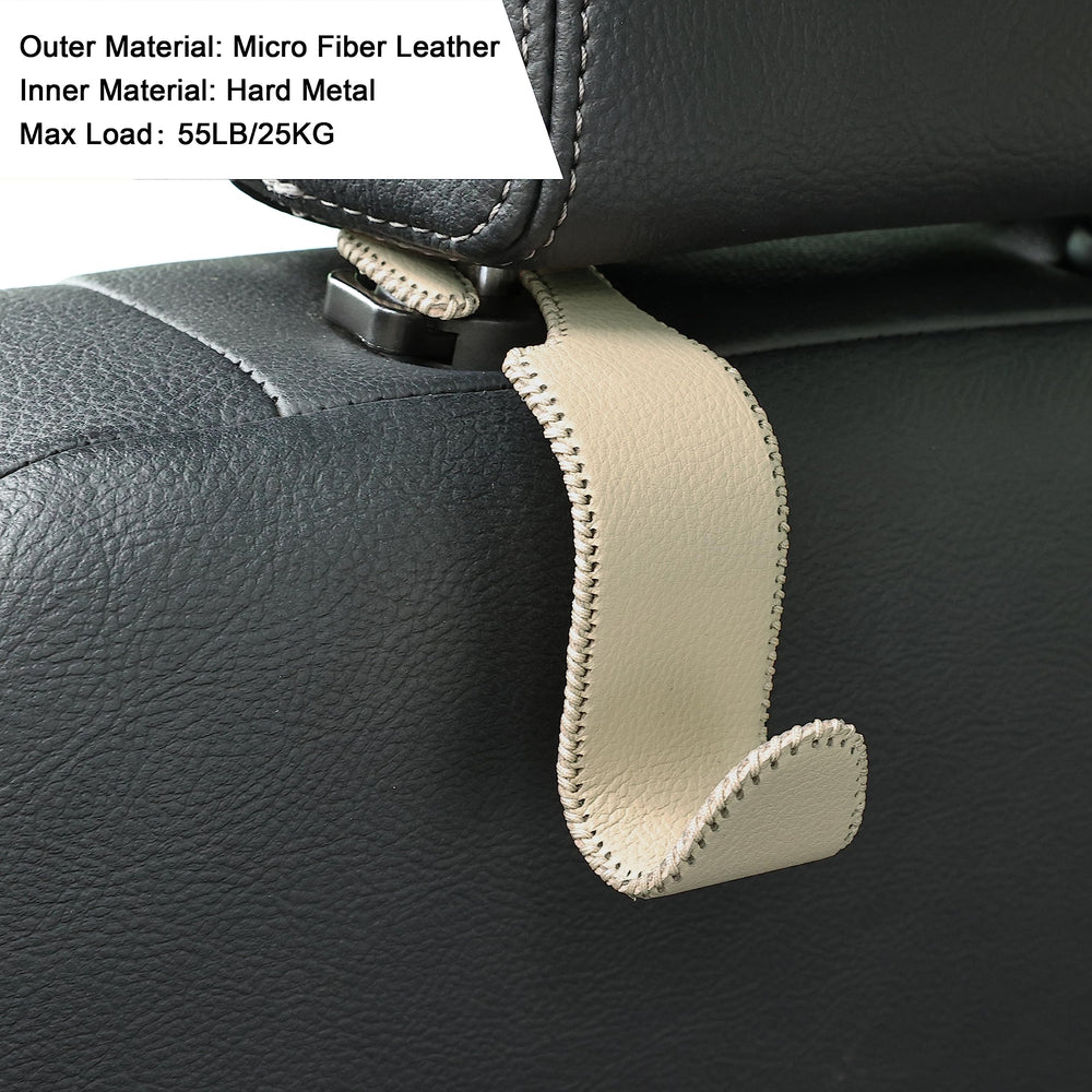Amooca hooks install easily without tools or removing the headrest for quick use.