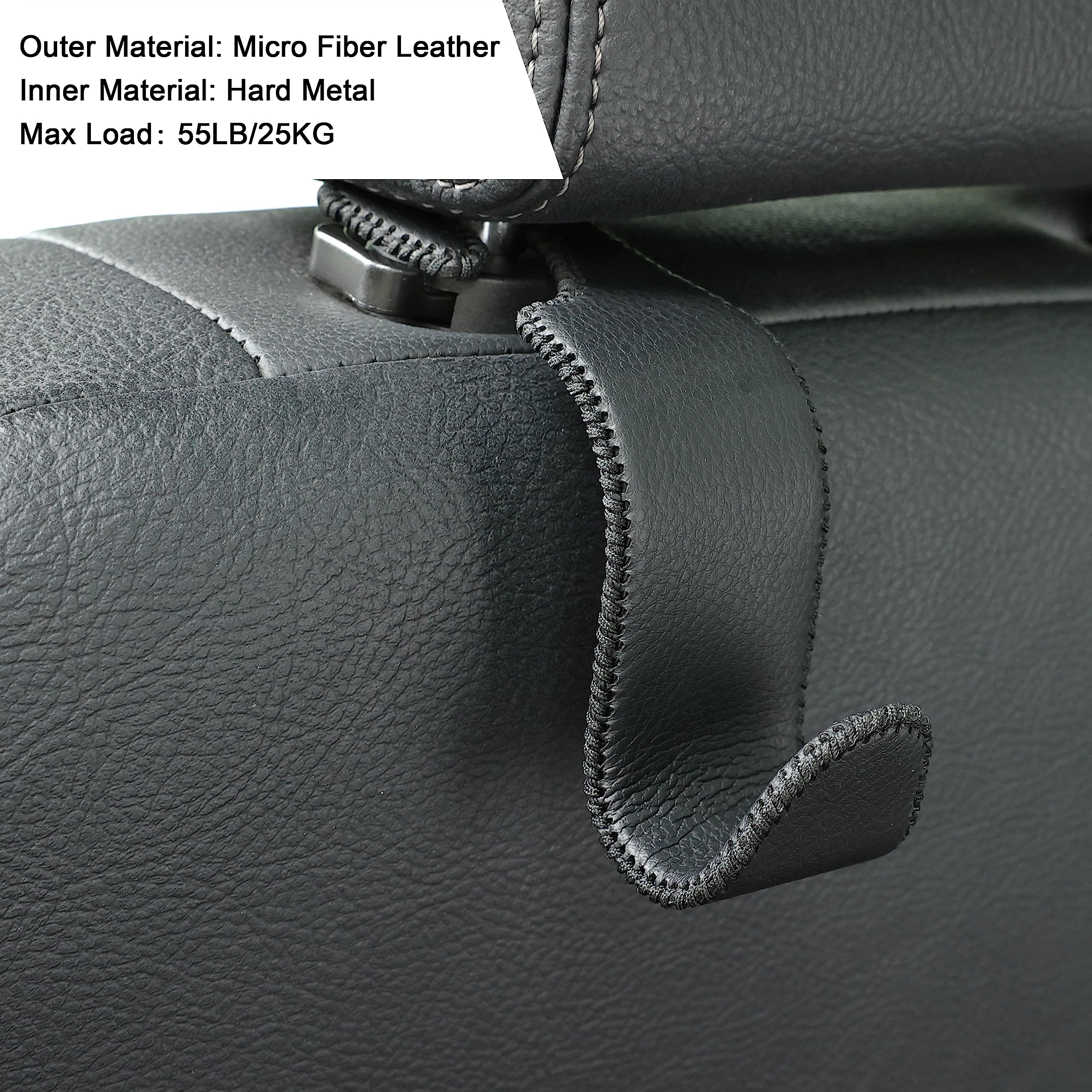 Amooca headrest hook back-seat use keeps items organized for passengers.
