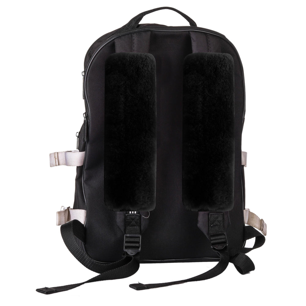 Amooca seatbelt pad on camera bag strap highlights versatile use