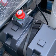 Ampper ABS housing front close-up highlights robust safety design.