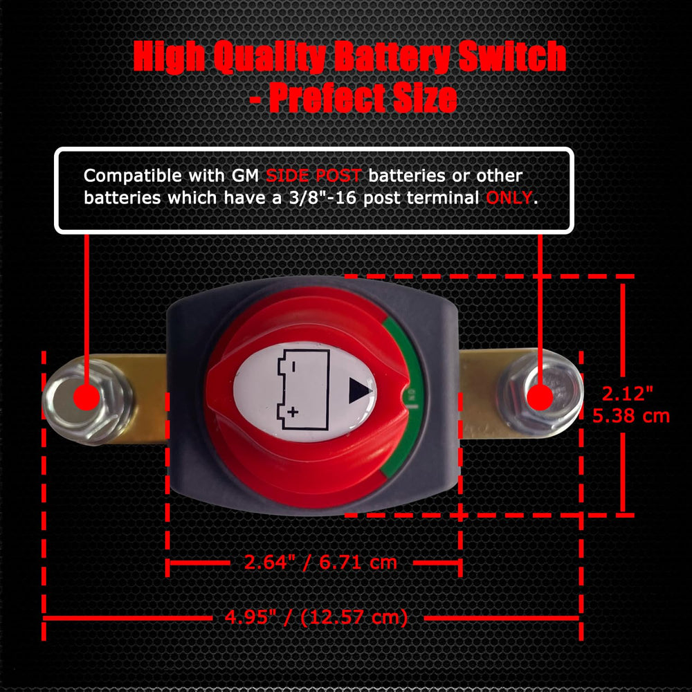 Ampper installation kit for battery disconnect with GM side post compatibility