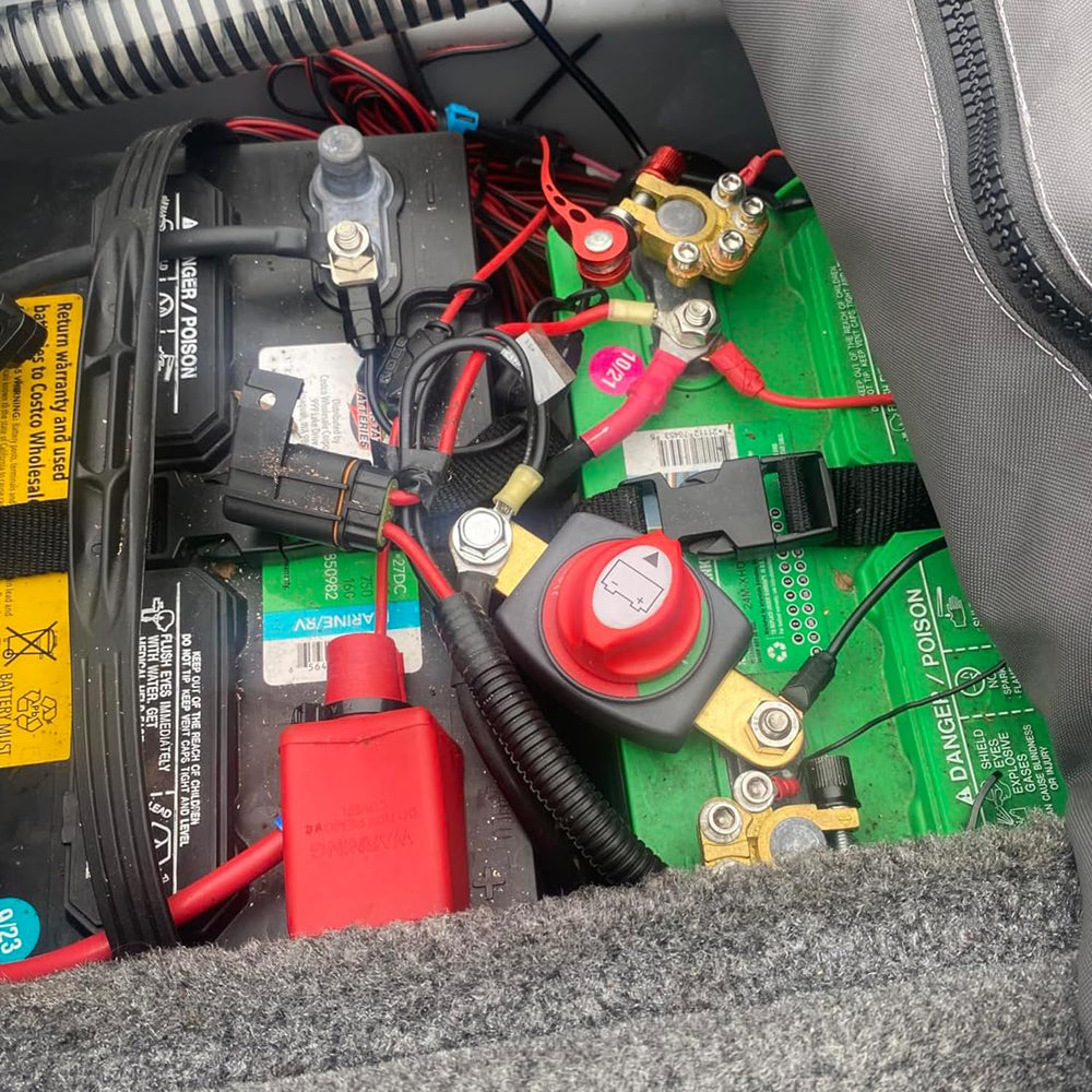 Ampper DC 12-48V switch in ON OFF position for easy power control