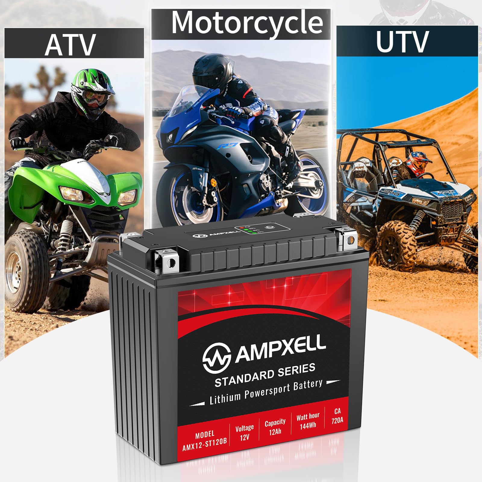 AMPXELL YTX20L-BS maintenance-free design requires no acid or regular upkeep.