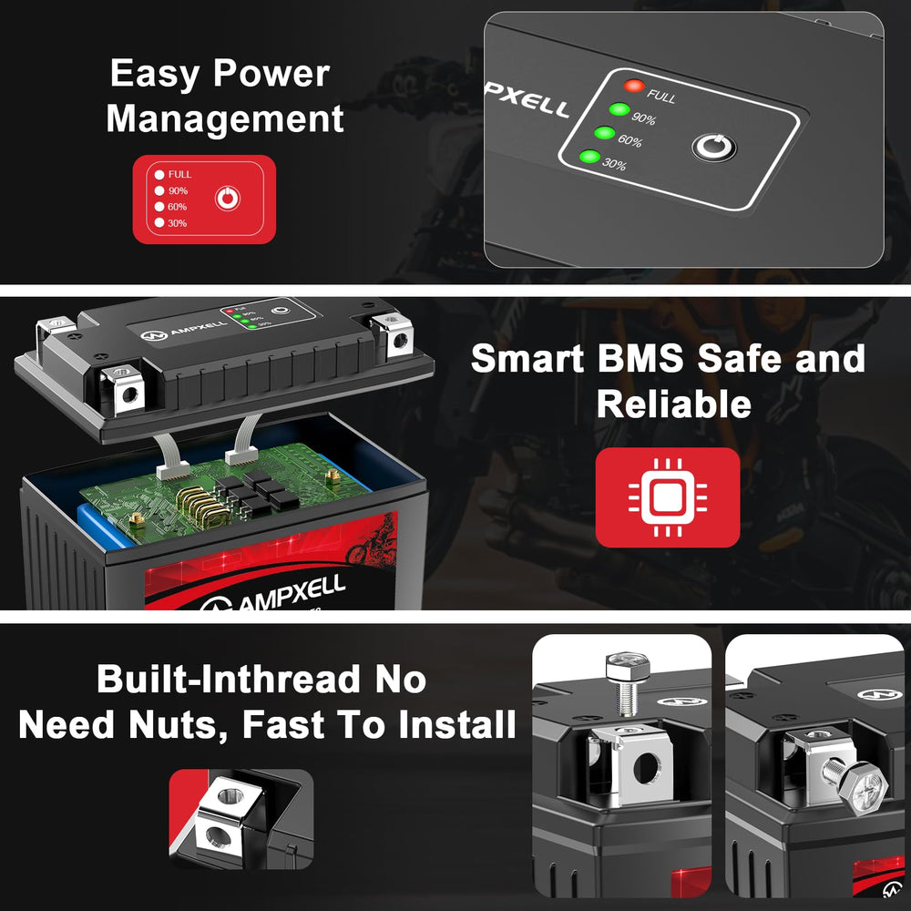 AMPXELL YTX20L-BS weatherproof shell protects electronics from dust and rain.