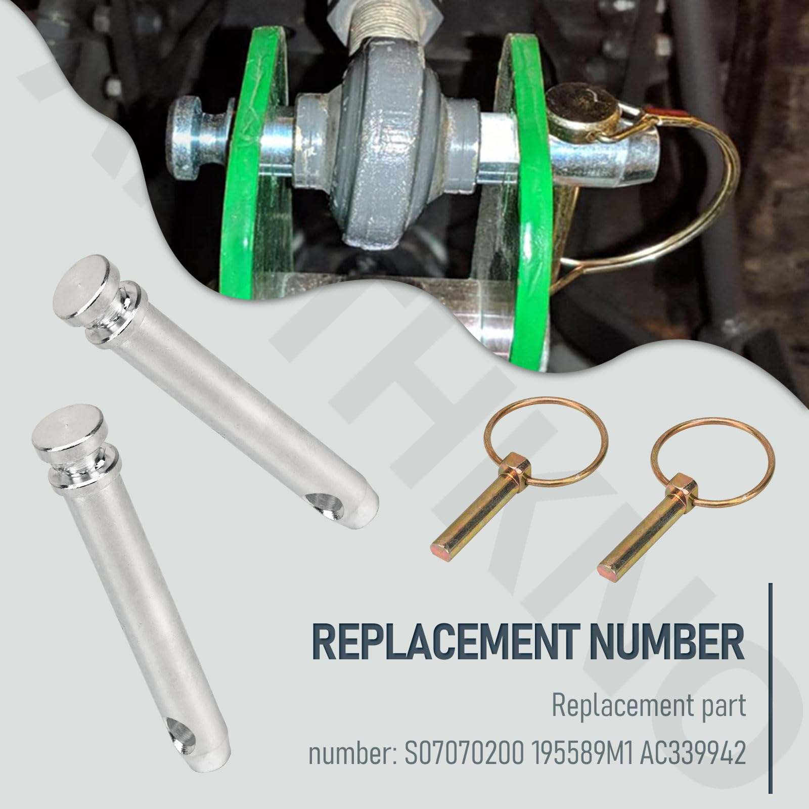 AMTHKNO top link pin kit for Category 1 tractors supports reliable attachments