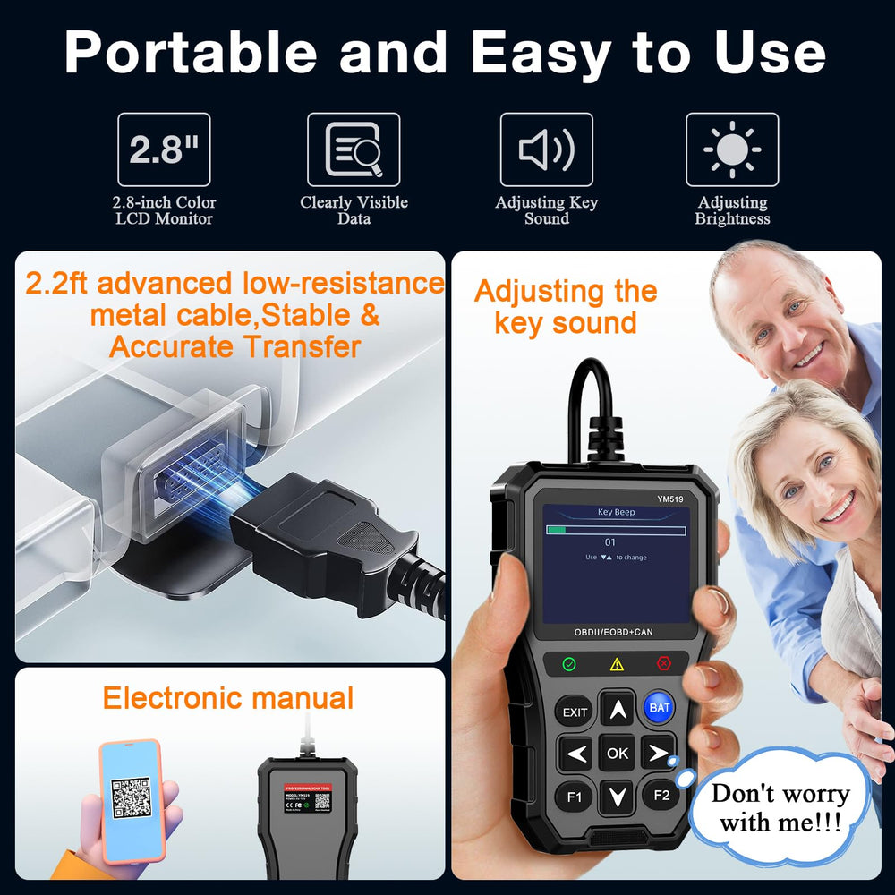 AMTIFO OBD2 scanner durable shell withstands daily DIY use.