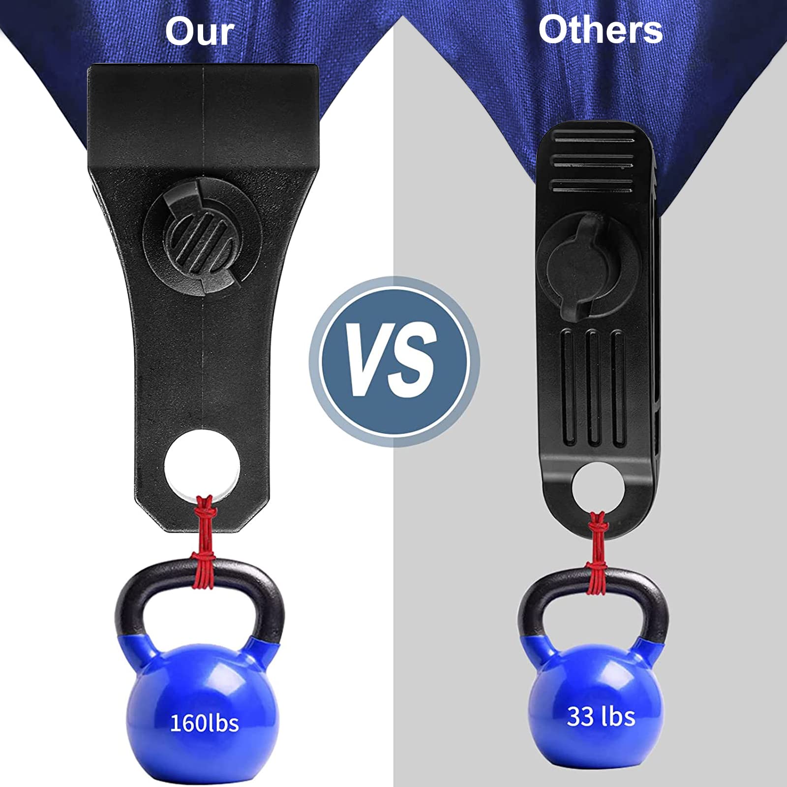 AMURS tarp clamps with adjustable thumbscrews for easy installation