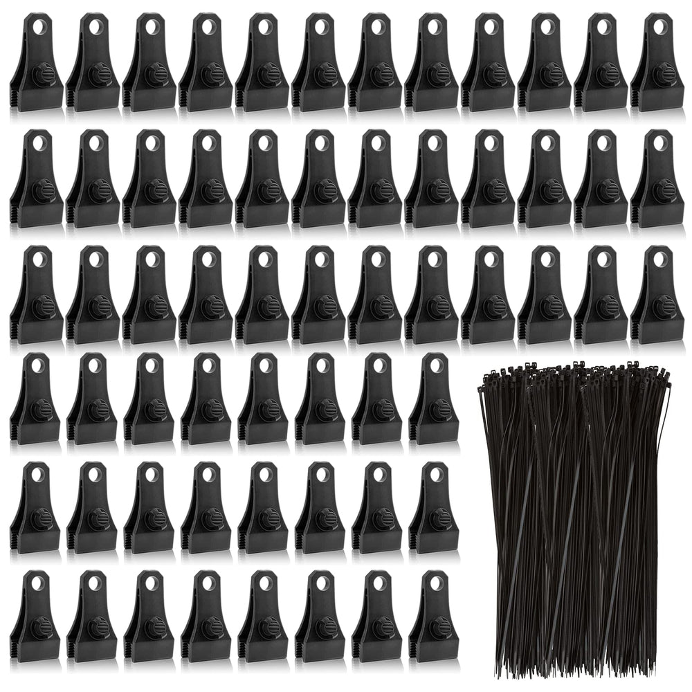 AMURS tarp clips close-up of six-row teeth for secure grip on tarps