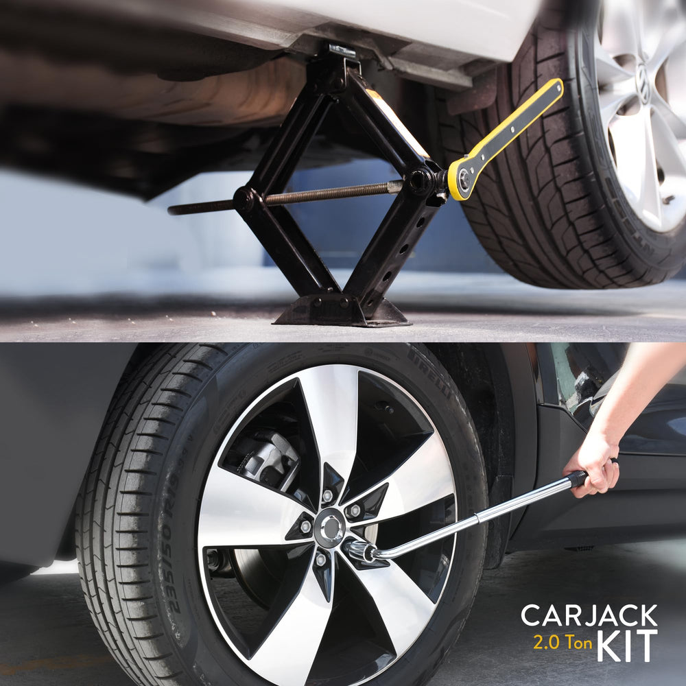 AMVIA telescopic lug wrench ready for quick tire changes