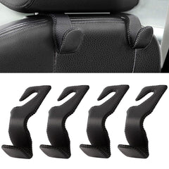 AMVOYOA headrest hooks black leather 4-pack keeps bags organized and secure while driving