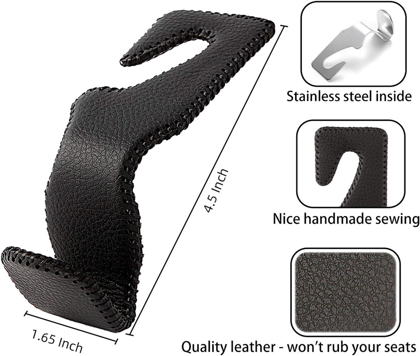 AMVOYOA headrest hooks installation is simple, making backseat organization quick