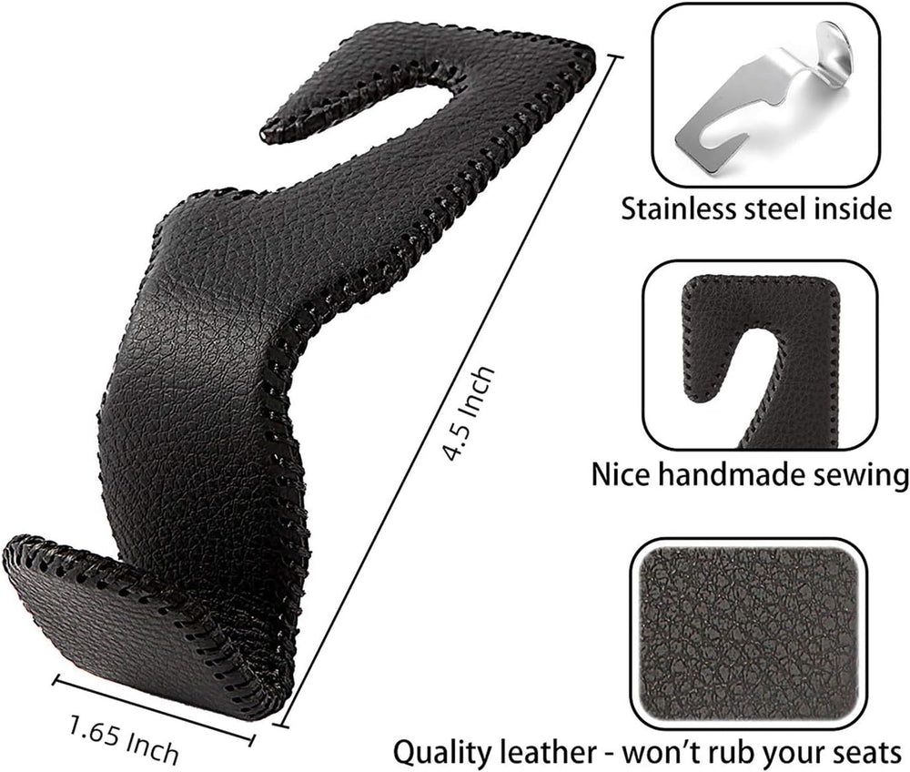 AMVOYOA headrest hooks installation is simple, making backseat organization quick