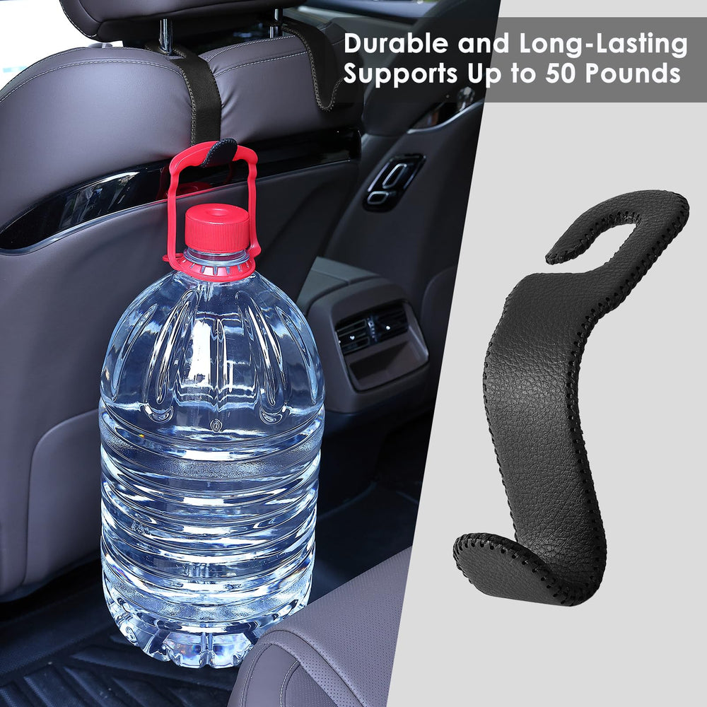 AMVOYOA leather car seat hooks easy installation without tools