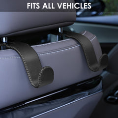 AMVOYOA leather car seat hooks in use keeping bags easily reachable