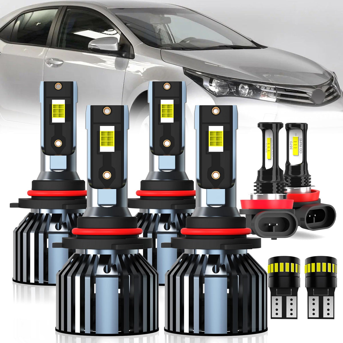 AMXTOBUB 9005 high beam for Corolla offers brighter night visibility.