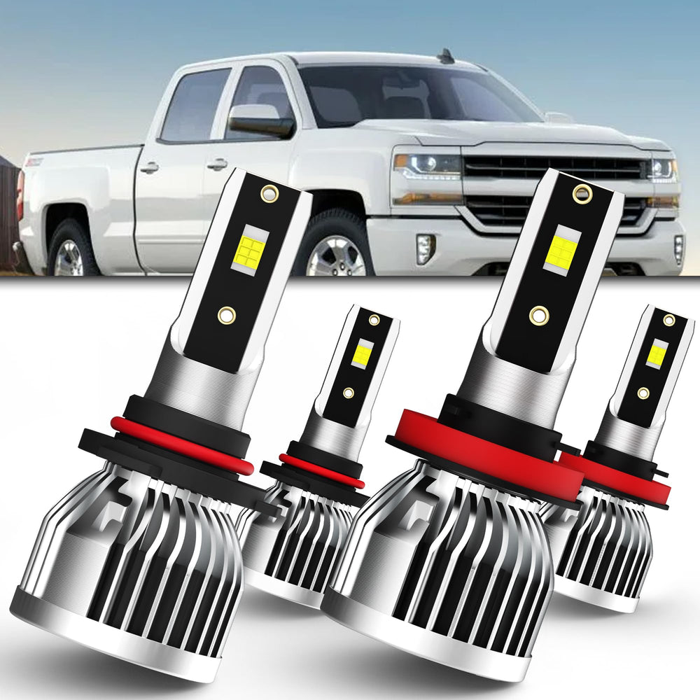 AMXTOBUB Silverado 4-pack LED bulbs deliver bright, reliable illumination for nighttime driving.