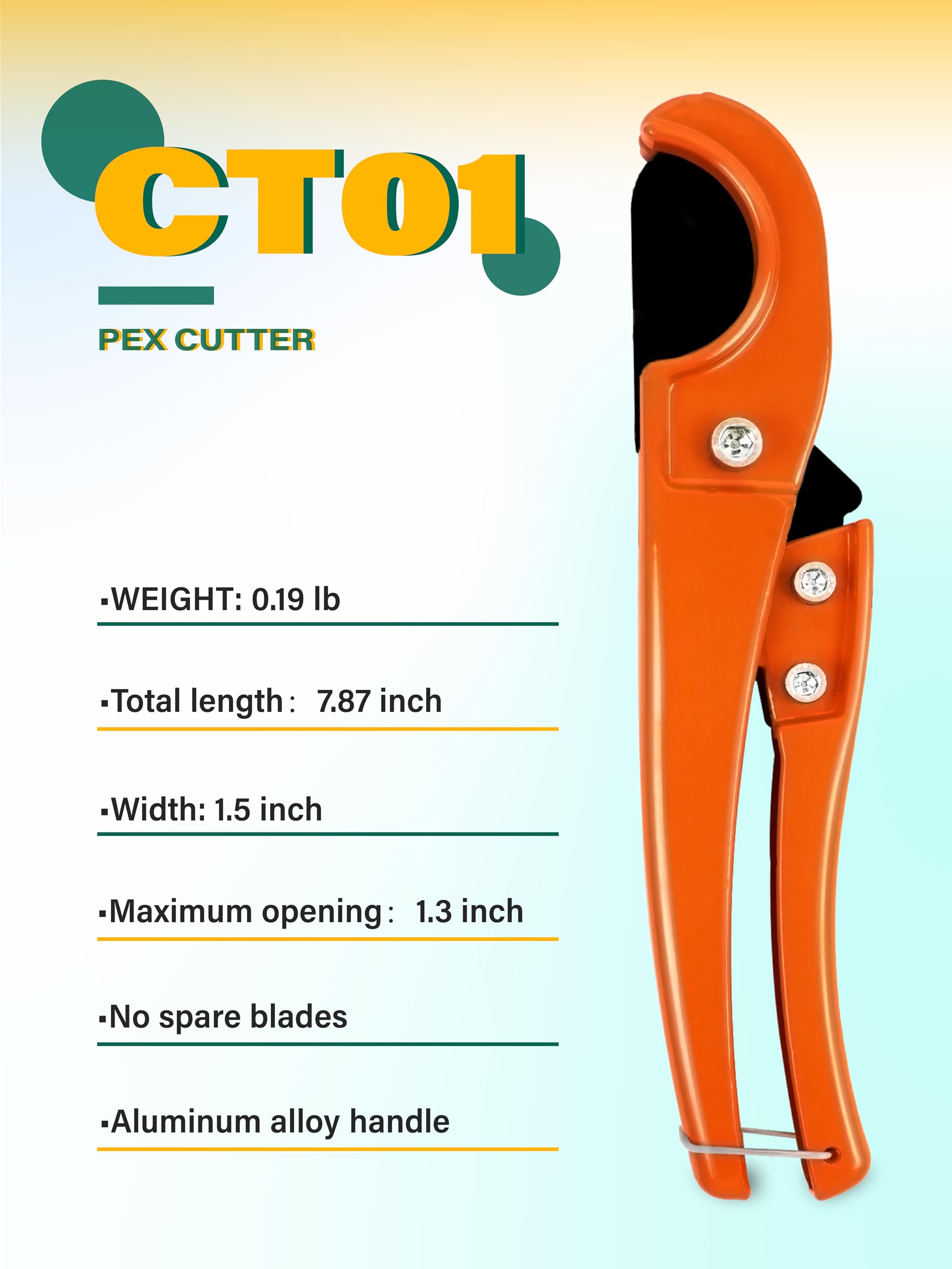AMZCNC PEX expansion tool with one-inch head supports larger pipe fittings.