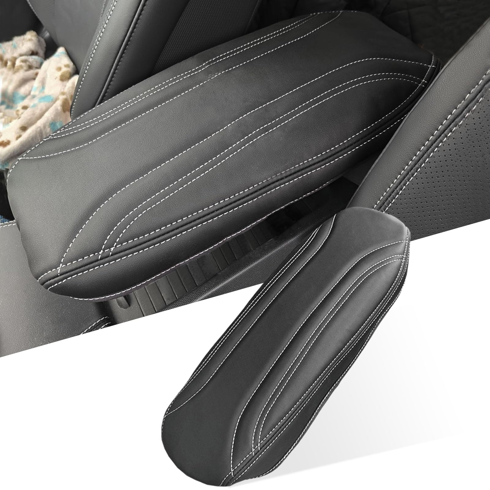 ANMOSVO center console cover for Mustang Mach-E protects the armrest from wear