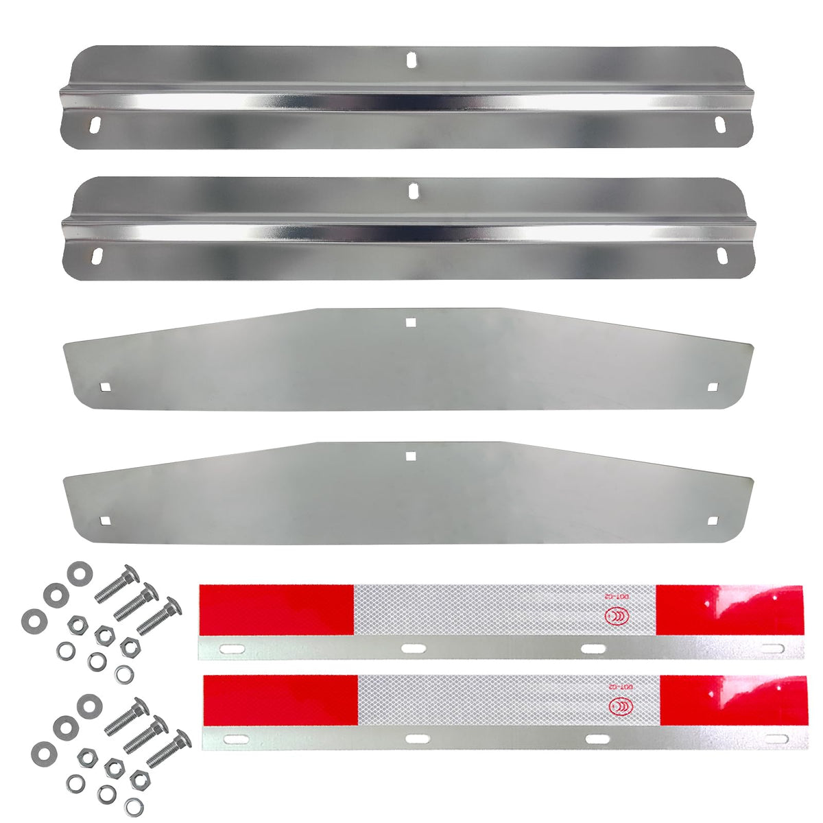 ANAQA 24in mudflap weights with backplates for secure trailer handling