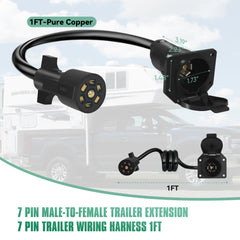 Anayguto gooseneck hitch 7-way plug showing finger grip for quick removal.