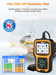 ANCEL AD410 LED indicators provide at-a-glance status during scans.