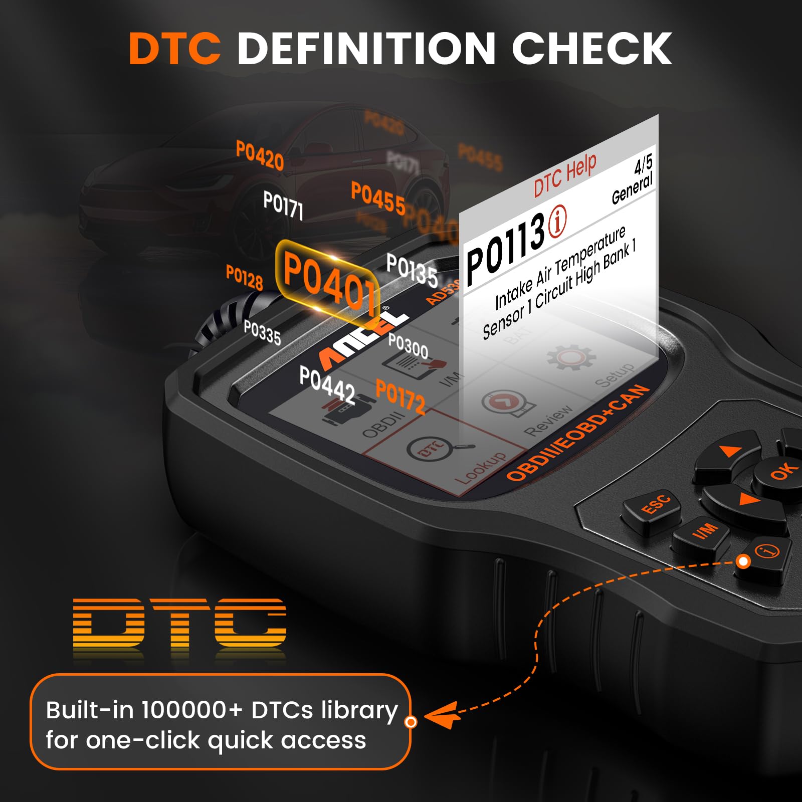 ANCEL AD530 clear codes to reset the check engine light