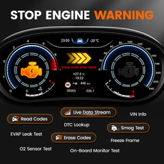 ANCEL AD530 PRO cranking test indicates starter motor health